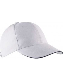 Czapka sześciopanelowa CZA006 WHITE / NAVY