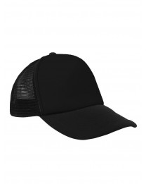 Czapka pięciopanelowa TRUCKER poliester 100%  CZA610 - BLACK / BLACK