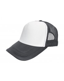 Czapka pięciopanelowa TRUCKER poliester 100%  CZA610 - GRAPHITE / WHITE