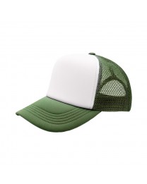 Czapka pięciopanelowa TRUCKER poliester 100%  CZA610 - OLIWE / WHITE