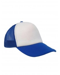Czapka pięciopanelowa TRUCKER poliester 100%  CZA610 - ROYAL BLUE / WHITE