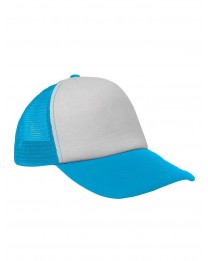 Czapka pięciopanelowa TRUCKER poliester 100%  CZA610 - TURQUOISE / WHITE