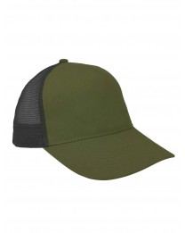 Czapka pięciopanelowa TRUCKER bawełna  CZA611 - KHAKI / BLACK