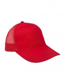 Czapka pięciopanelowa TRUCKER bawełna  CZA611 - RED