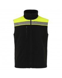 Kamizelka polarowa ostrzegawcza NEOPLUS FLHV400VEST - BLACK  / GOLD FLUOR