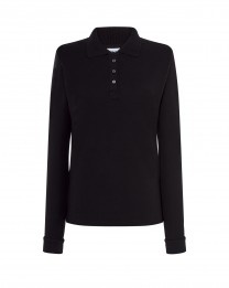 Polo damskie z długim rękawem JHK POPL 200 LS  BLACK  