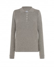 Polo damskie z długim rękawem JHK POPL 200 LS  GREY MELANGE 