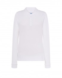 Polo damskie z długim rękawem JHK POPL 200 LS  WHITE
