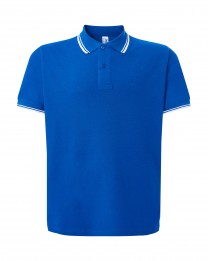 Polo męskie JHK PORA 210 CONTRAST ROYAL BLUE/WHITE