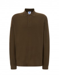 Polo męskie z długim rękawem JHK PORA 210 LS  KHAKI