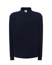 Polo męskie z długim rękawem JHK PORA 210 LS  NAVY