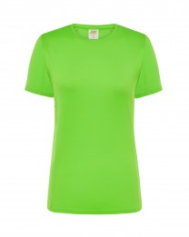 T-shirt  JHK, damski sportowy - SPORT T-SHIRT LADY -  LIME FLUOR