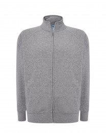 FULL ZIP SWEATSHIRT  GREY MELANGE