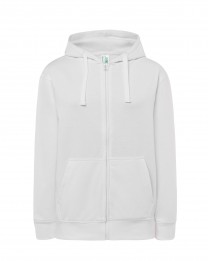 Bluza damska z kapturem, zapinana SWUL HOOD - WHITE