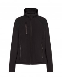 SOFTSHELL JACKET HOODED LADY - BLACK