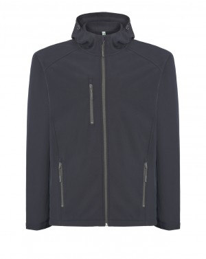 SOFTSHELL JACKET HOODED  - NAVY