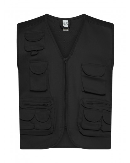 Kamizelka wielofunkcyjna – 9 kieszeni - BLACK