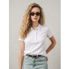 Polo damskie Ultrafit z elastanem BSW202 - WHITE