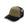 Czapka pięciopanelowa TRUCKER poliester 100%  CZA610 -  BLACK / KHAKI 