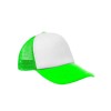 Czapka pięciopanelowa TRUCKER poliester 100%  CZA610 - LIME FLUOR / WHITE