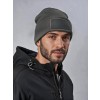 Czapka zimowa URBAN z naszywką  - DARK GREY