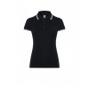 Polo damskie CONTRAST - BLACK / WHITE
