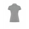 Polo damskie CONTRAST - GREY MELANGE / WHITE