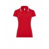 Polo damskie CONTRAST - RED / WHITE
