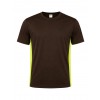 T-shirt NEOPLUS Duo Contrast TS60 - BLACK RUSTY / GOLD FLUOR