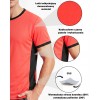 T-shirt NEOPLUS Duo Contrast HV TS60 - RED FLUOR / BLACK