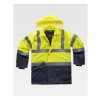 PARKA kurtka ostrzegawcza dwukolorowa, długość ¾ SYF/NY-GOLD FLUOR/NAVY