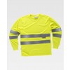 T-shirt ostrzegawczy, z długim rękawem, jednokolorowy - GOLD FLUOR