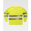 T-shirt ostrzegawczy, z długim rękawem, jednokolorowy - GOLD FLUOR