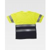 T-shirt ostrzegawczy, dwukolorowy - GOLD FLUOR