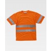 T-shirt ostrzegawczy, jednokolorowy - ORANGE FLUOR