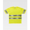 T-shirt ostrzegawczy, jednokolorowy - GOLD FLUOR